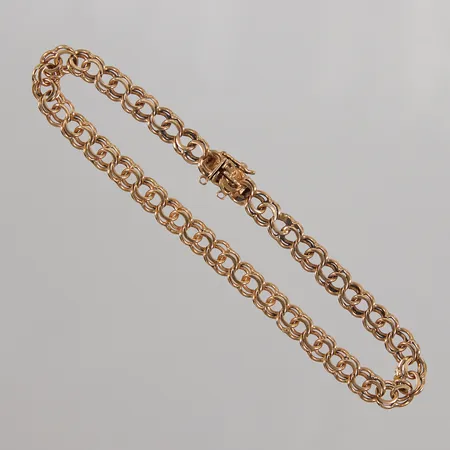 Armband Bismarck 19,5cm, bredd 5,5mm, saknar säkerhetskedja, Svedboms år 1946, 18K,  Vikt: 9,8 g