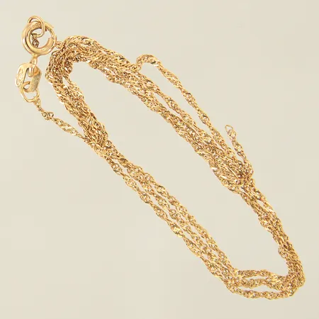 Kedja Singapore, av/defekt, 18K Vikt: 1,3 g