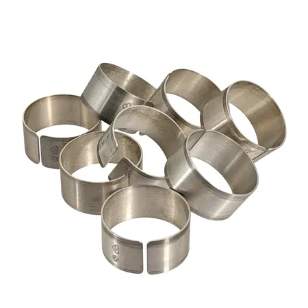 Servettringar, 8 stycken, silver 830/1000, Ø32 mm, bredd 16,2 mm, tillverkare ASL - Silver Line Atelje Hässleholm, samtliga tillverkade 1988, förefaller sparsamt använda  Vikt: 89,7 g