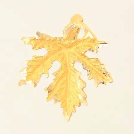 Hänge, löv, 20x18mm, 18K  Vikt: 2 g