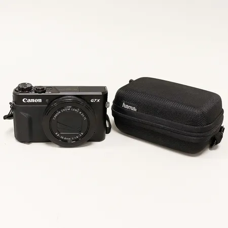 Kamera Canon Power Shot G7X Mark II, serie nr  883056001522, väska, inga övriga tillbehör.