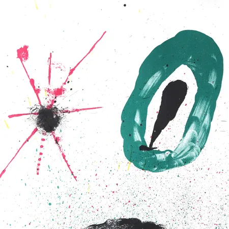 Tavla, Joan Miro "The Gardener's Daughter", litografi,  bladstorlek 44x59,5 cm, signerad och numrerad 70/90, utgiven av Maeght, Paris, 1963, ej examinerad ur ram, mindre vågigt papper. Litteratur: Miró Lithographs II, Leon Amiel, s.221. Specialfrakt, kontakta pantbankskontoret för mer information.