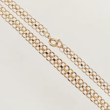 Collier doserad X-länk, längd 46cm, bredd 4,8-6,3mm, 18K  Vikt: 9,2 g