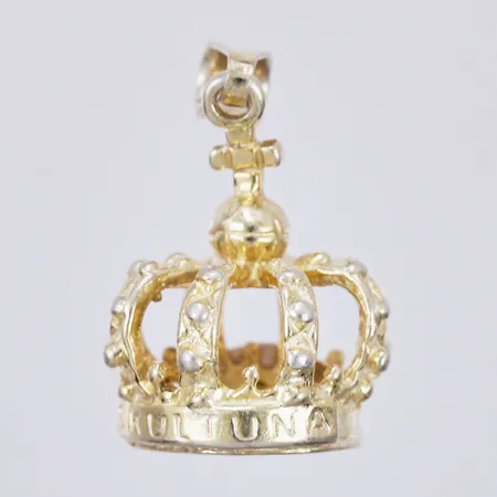 Hänge krona förgyllt silver Bronsil AB längd: ca 2cm, bredd: ca 10cm, silver 925/1000 Vikt: 1,7 g