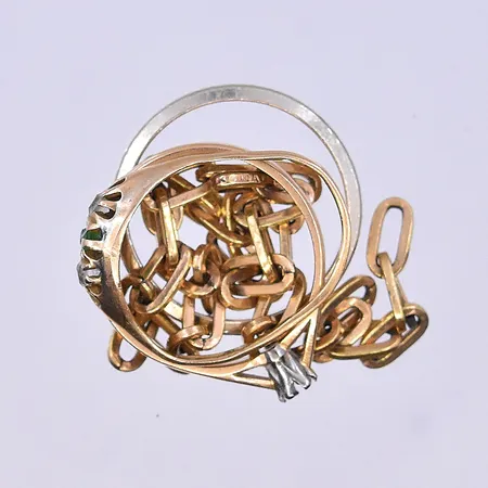 Diverse guld, 18K. Vikt: 13,8 g