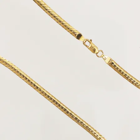 Kedja manglad Pansar, längd 42,5cm, bredd 4mm, Balestra, 18K  Vikt: 9,8 g