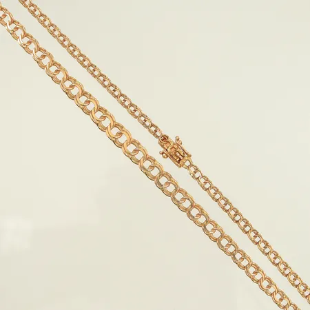 Halskedja, doserad bismarck, längd 44,5cm, bredd 4-6mm, NSE, 18K, 13,2g Vikt: 13,2 g