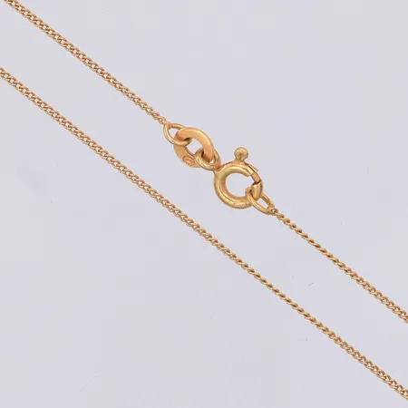 Kedja Pansar 38,5cm lång & 1mm bred, importstämpel, 18K Vikt: 1,5 g