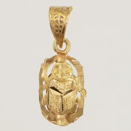 Hänge skarabé ca 23mm, bredd ca 10mm, 18K Vikt: 1,4 g