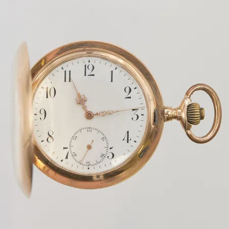 Fickur Savonette 14K, 50mm, graverad innerboett i oädel metall, boettnr: 182378, bruttovikt: 98,3g Vikt: 98,3 g