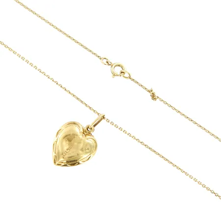 Kedja 35cm, bredd: 1mm, knut, hänge defekt 14K  Vikt: 2,3 g