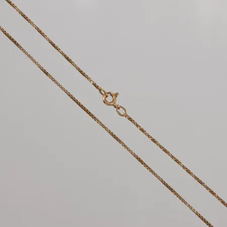Kedja Venezia 41,5cm, bredd 1mm, ojämnheter, defekt fjädring i lås, 18K,  Vikt: 3,5 g