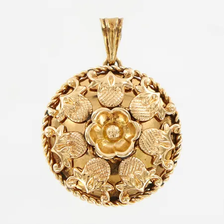 Hänge/fotogömma med genombruten dekor, 35mm, Ø30mm, graverad baksida, 18Km Vikt: 7,7 g