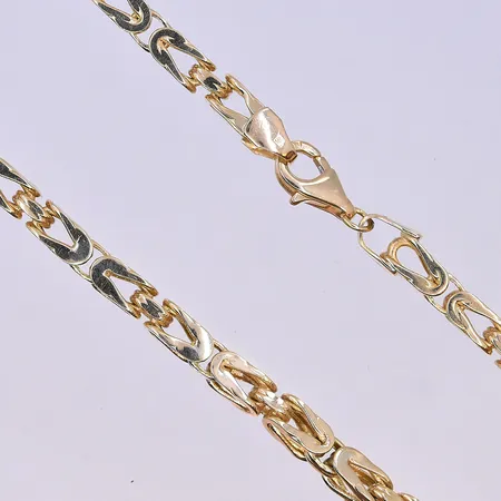 Kedja Kejsarlänk, längd 54,5 cm, bredd 4 mm, 18K. Vikt: 31 g