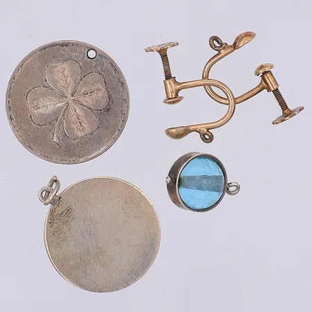 Diverse defekt & graverat silver Vikt: 10 g