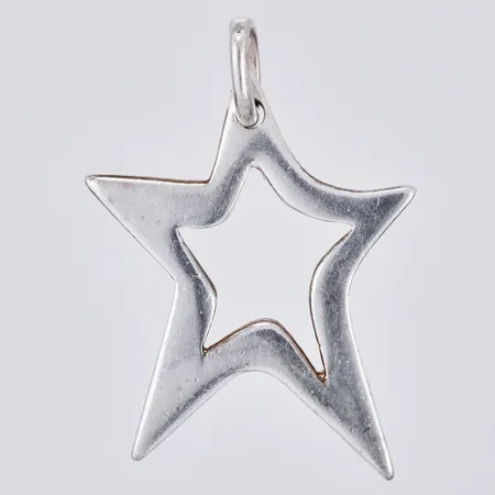 Hänge stjärna längd: ca 37mm, bredd: ca 25mm, silver, 925/1000 Vikt: 5,4 g