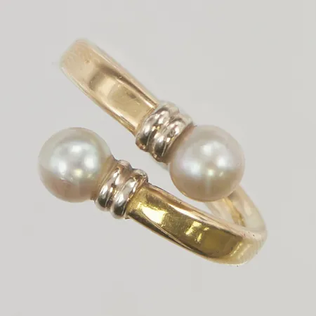 Ring Ø16½, bredd:12mm, ihålig, skev, 18K 3,3g.