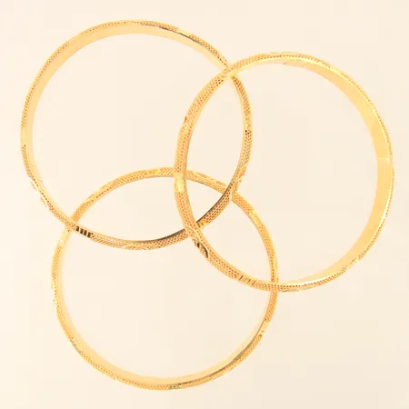 Guldsmycken, buckliga, OBS! Ej märkesdesign, 21K  Vikt: 34,7 g