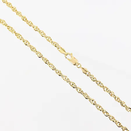 Kedja Singapore 46cm, bredd 3mm, GHA, 18K Vikt: 4,9 g