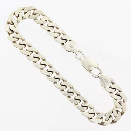 Armband Pansar 18,5cm, bredd 6mm, CCC, silver 925/1000. Vikt: 19,5 g