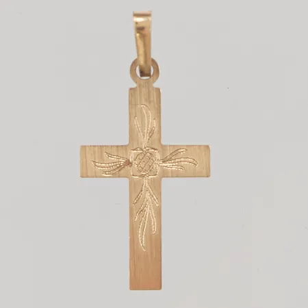 Hänge kors, 25x12mm, 18K, 0,5g.