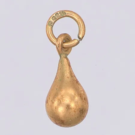 Hänge droppe i gulddoublé 14mm, 835/1000 silver Vikt: 0,3 g