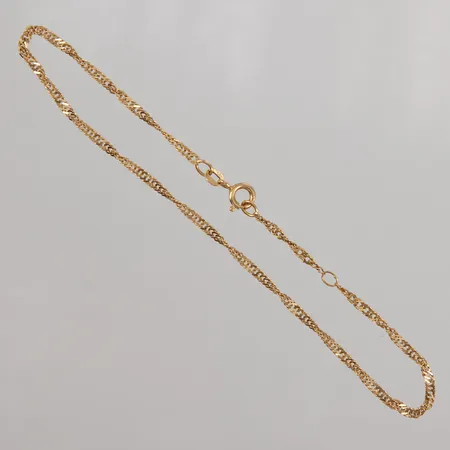 Vristlänk Singapore, längd 23,5 - 26cm, GFAB 18K Vikt: 3 g