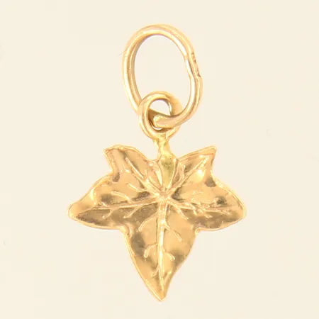 Hänge med motiv av löv, 17x11mm, 18K  Vikt: 0,4 g