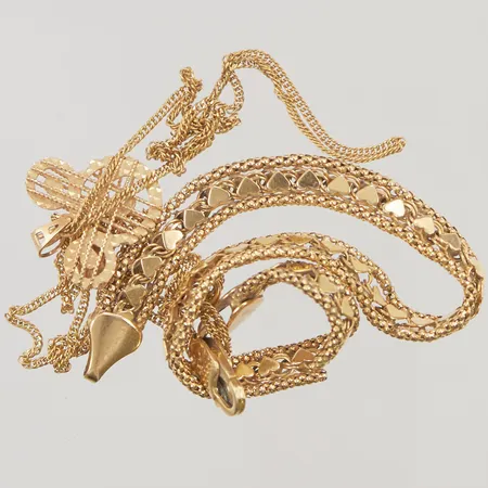 Diverse guld, defekt, 18K, 10,1g.