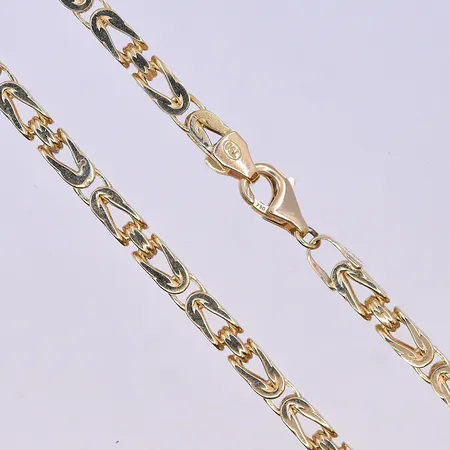 Kedja Kejsarlänk, längd 51,5 cm, bredd 4 mm, 18K. Vikt: 26,9 g