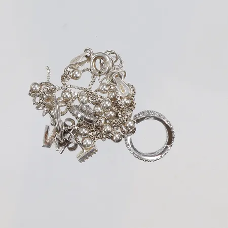 Diverse silver defekt med stenar silver 925/1000 Vikt: 6,2 g