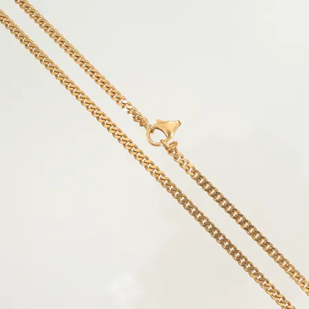 Halskedja, pansar längd ca ca 51cm, bredd 4mm (defekt, trasigt lås) 18K, 22,6g  