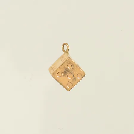 Hänge tärning, 0,6 x 0,6cm, ostämplad, saknar hängögla, 18K, 0,5g Vikt: 0,5 g