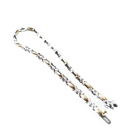 Armband m diamanter, 18,5cm, bredd 4mm, 18k Vikt: 11,3 g