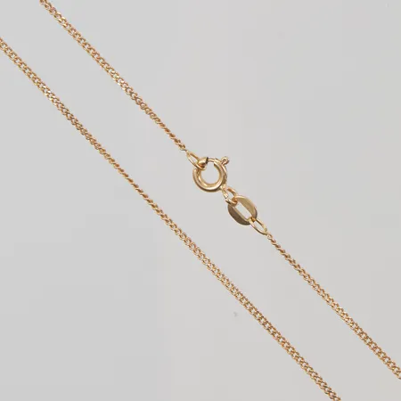 Kedja pansarlänk, 50cm, bredd: 1,2mm, Guldfynd, 18K, 2,8g.