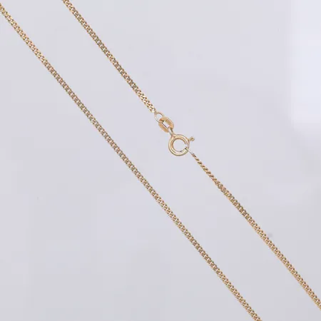 Kedja Pansar 61,5cm lång bredd 1,7mm, gulddoublé, 925/1000 silver Vikt: 4,7 g
