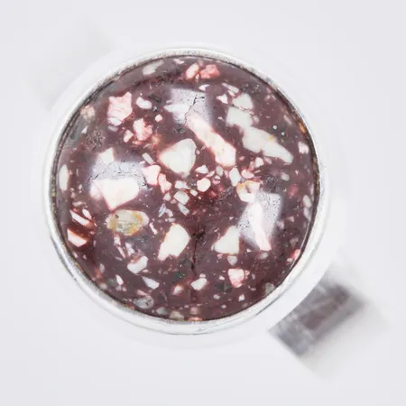 Ring med sten Bergslagssmycke O Nordström Firma, Skinnskatteberg stl: ca 19 ställbar, bredd: ca 6-15mm, 830/1000 silver  Vikt: 6,7 g