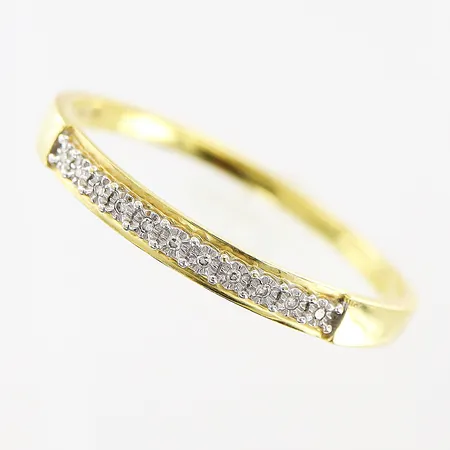 Ring diamanter 11 x ca 0,005ct, stl 18½, bredd 1,5-2,5mm, GHA, 18K Vikt: 1,5 g