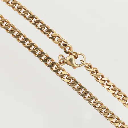 Kedja Pansar, längd 50cm, bredd 4,7mm, defekt lås, förgylld, 925/1000 silver  Vikt: 27,8 g