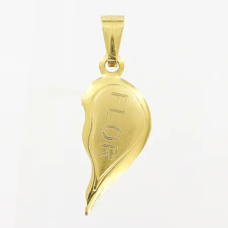 Hänge, 17x32mm, gravyr, 18K.  Vikt: 1,5 g