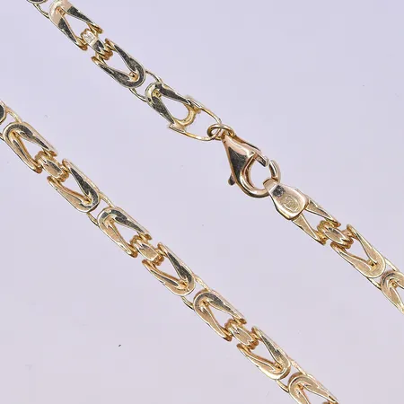 Kedja Kejsarlänk, längd 51 cm, bredd 4 mm, 18K. Vikt: 27,1 g