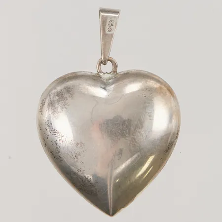 Hänge, hjärta, 45x30mm, 835/1000 silver, 6,1g.