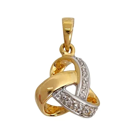 Diamanthänge, 18K guld, Diamanter 6 st - totalt 0,01ct, Guldfynd (GHA) 20001437, längd inkl. ögla 17 mm, bredd 10,5 mm, fint skick, ordinarie nypris hos Guldfynd 4798 kr Vikt: 1,4 g