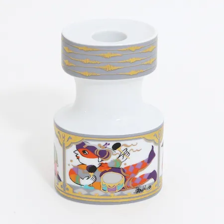 Ljusstake Björn Wiinblad för Rosenthal, höjd ca 13,5cm, porslin. Vikt: 0 g