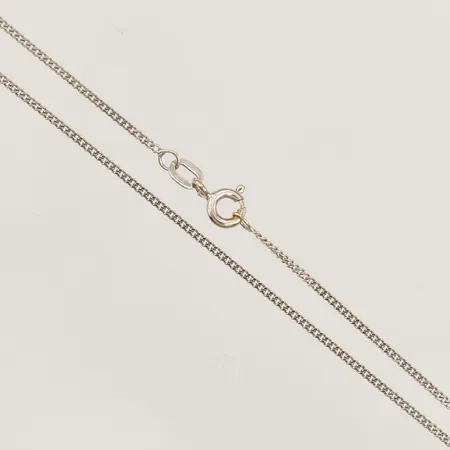 Kedja Pansar, längd 46cm, bredd 1,2mm, vitguld, GHA, 18K  Vikt: 2,8 g