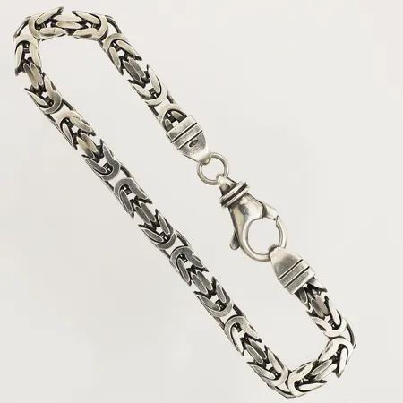 Armband Kejsarlänk, längd 23cm, bredd 6mm, 925/1000 silver  Vikt: 38,6 g