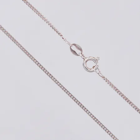 Kedja pansar längd ca 40cm bredd: ca 1mm, 925/1000 silver Vikt: 2,2 g