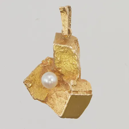 Hänge Helmiriipus Tammen Koru, 23x18mm, pärla, 18K 3,3g.