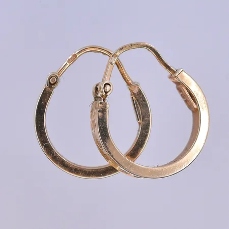 Ett par örhängen, Ø10 mm, bredd 3 mm, 18K. Vikt: 1,3 g