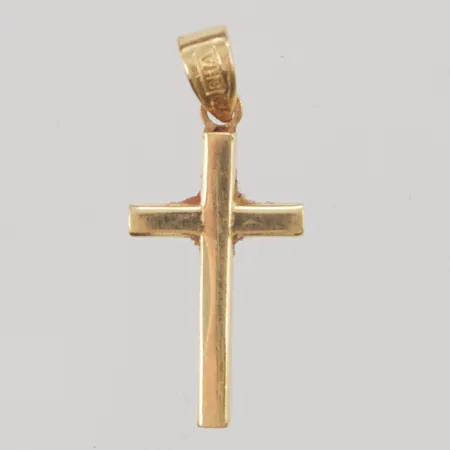 Hänge kors, 25x10mm, ihåligt, Guldfynd, 18K, 1,0g.